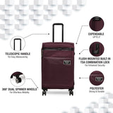 DKNY GLOBE TROTTER Range Cordavan Color Soft Large Luggage