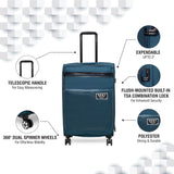 DKNY GLOBE TROTTER Range Teal Color Soft Large Luggage