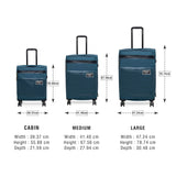DKNY GLOBE TROTTER Range Teal Color Soft Luggage
