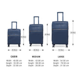 DKNY TRADEMARK Range Colonial Blue Color Soft Large Luggage