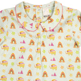 CASA DE NEENEE Elephant Cotton Peter pan collar  Pyjama Set, 8-10 Yrs