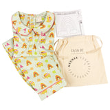 CASA DE NEENEE Elephant Cotton Peter pan collar  Pyjama Set, 8-10 Yrs