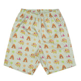 CASA DE NEENEE Elephant Dark Pink round neck half sleeves shorts set, 6-8 Yrs