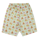 CASA DE NEENEE Elephant Dark Pink round neck half sleeves shorts set, 6-8 Yrs
