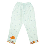 CASA DE NEENEE Fish Cotton Notched  Pyjama Set, 5-6 Yrs