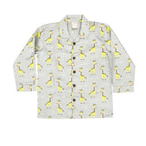 CASA DE NEENEE Giraffe  Grey Cotton Notched Pyjama Set, 6-8 Yrs