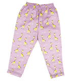CASA DE NEENEE Giraffe  Purple Cotton Notched Pyjama Set, 5-6 Yrs