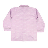 CASA DE NEENEE Giraffe  Purple Cotton Notched Pyjama Set, 6-8 Yrs