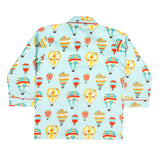 CASA DE NEENEE Hotair Skyblue Cotton Notched Pyjama Set, 6-8 Yrs