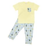 CASA DE NEENEE Honeybee Yellow Round Neck Pyjama Set, 1-2 Yrs