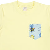 CASA DE NEENEE Honeybee Yellow Round Neck Pyjama Set, 1-2 Yrs