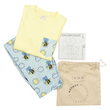 CASA DE NEENEE Honeybee Yellow Round Neck Pyjama Set, 1-2 Yrs