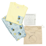 CASA DE NEENEE Honeybee Yellow  Round Neck Pyjama Set, 2-3 Yrs