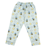 CASA DE NEENEE Honeybee Yellow Round Neck Pyjama Set, 3-4 Yrs