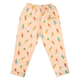 CASA DE NEENEE Icecream Cotton Notched Full sleeves Pyjama Set, 10-12 Yrs