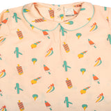 CASA DE NEENEE Icecream Cotton Peter pan collar  Pyjama Set, 8-10 Yrs