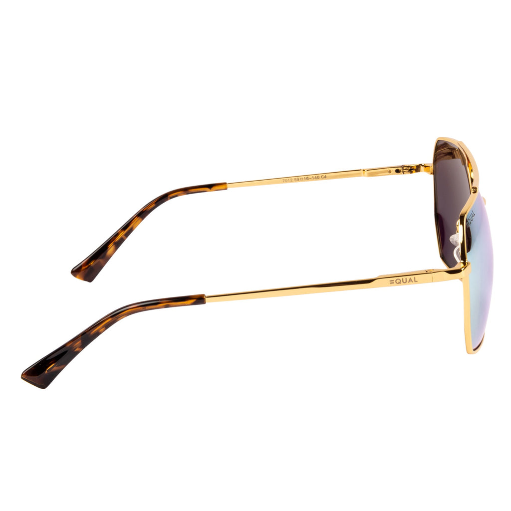 Equal Square Sunglasses with Blue & Yellow Lens for Unisex
