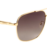 Equal Aviator Sunglasses with Green Lens for Unisex