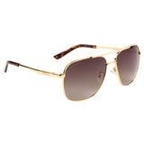 Equal Aviator Sunglasses with Green Lens for Unisex