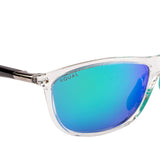 Equal Square Sunglasses with Blue Lens for Unisex