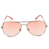 Equal Aviator Sunglasses with Pink Lens for Unisex