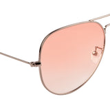 Equal Aviator Sunglasses with Pink Lens for Unisex