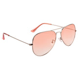 Equal Aviator Sunglasses with Pink Lens for Unisex