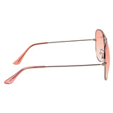 Equal Aviator Sunglasses with Pink Lens for Unisex