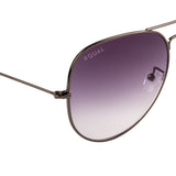 Equal Aviator Sunglasses with Purple Lens for Unisex