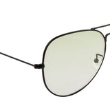 Equal Aviator Sunglasses with Green Gradient Lens for Unisex