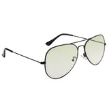 Equal Aviator Sunglasses with Green Gradient Lens for Unisex