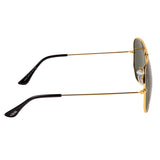 Equal Aviator Sunglasses with Green Lens for Unisex