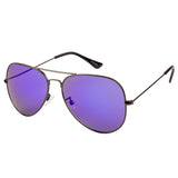 Equal Aviator Sunglasses with Blue Lens for Unisex