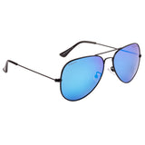 Equal Aviator Sunglasses with Lcy Blue Revo Lens for Unisex