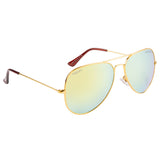 Equal Aviator Sunglasses with Blue And Yellow Lens for Unisex