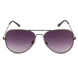 Equal Aviator Sunglasses with Purple Lens for Unisex