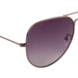 Equal Aviator Sunglasses with Purple Lens for Unisex