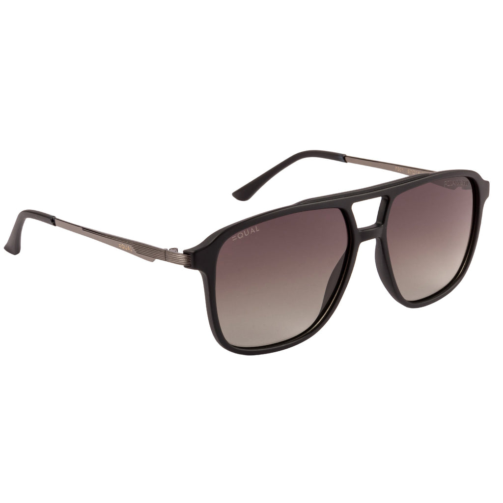 Equal Rectangle Sunglasses with Grey Lens for Unisex