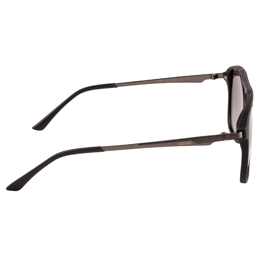 Equal Rectangle Sunglasses with Grey Lens for Unisex
