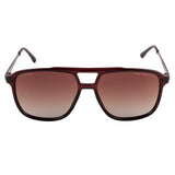 Equal Rectangle Sunglasses with Brown Lens for Unisex