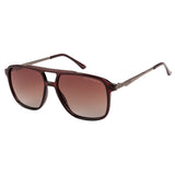 Equal Rectangle Sunglasses with Brown Lens for Unisex