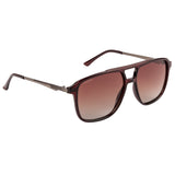 Equal Rectangle Sunglasses with Brown Lens for Unisex