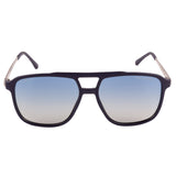 Equal Rectangle Sunglasses with Blue Lens for Unisex