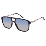 Equal Rectangle Sunglasses with Blue Lens for Unisex