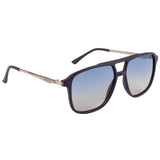 Equal Rectangle Sunglasses with Blue Lens for Unisex
