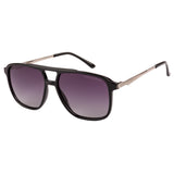 Equal Rectangle Sunglasses with Purple Lens for Unisex