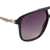 Equal Rectangle Sunglasses with Purple Lens for Unisex
