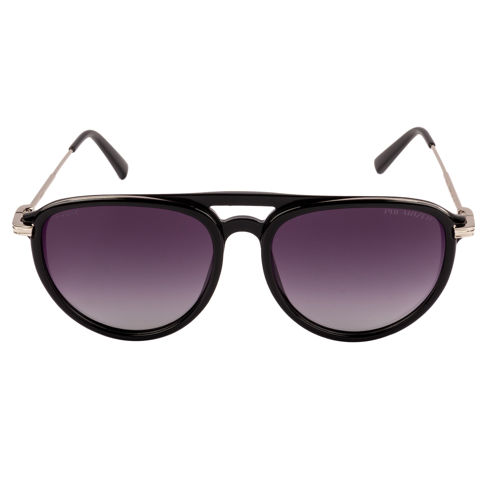 Equal Aviator Sunglasses with Purple Lens for Unisex
