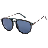 Equal Aviator Sunglasses with Blue Lens for Unisex