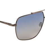 Equal Square Sunglasses with Blue Lens for Unisex